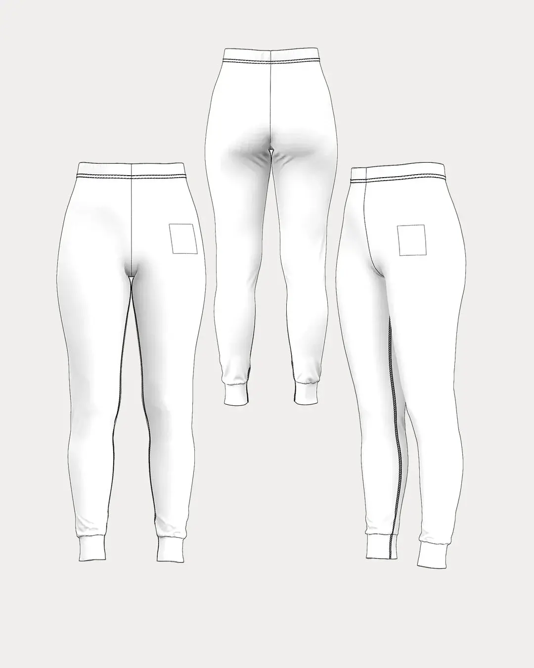 Women's Demi-Season Thermal Underwear Pattern Set (Top & Bottom) - Image 5