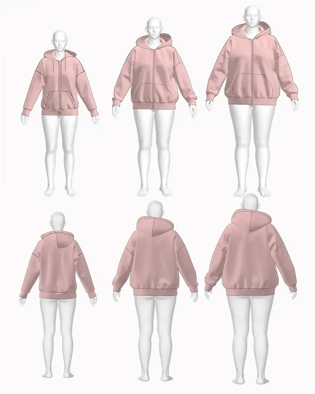 Female zip-up hoodie - Image 4