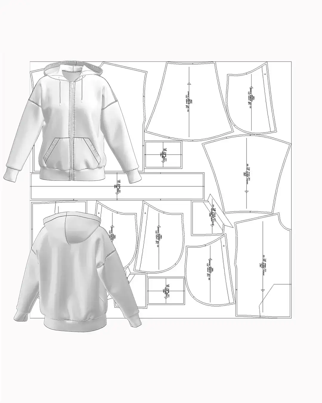 Female zip-up hoodie - Image 2
