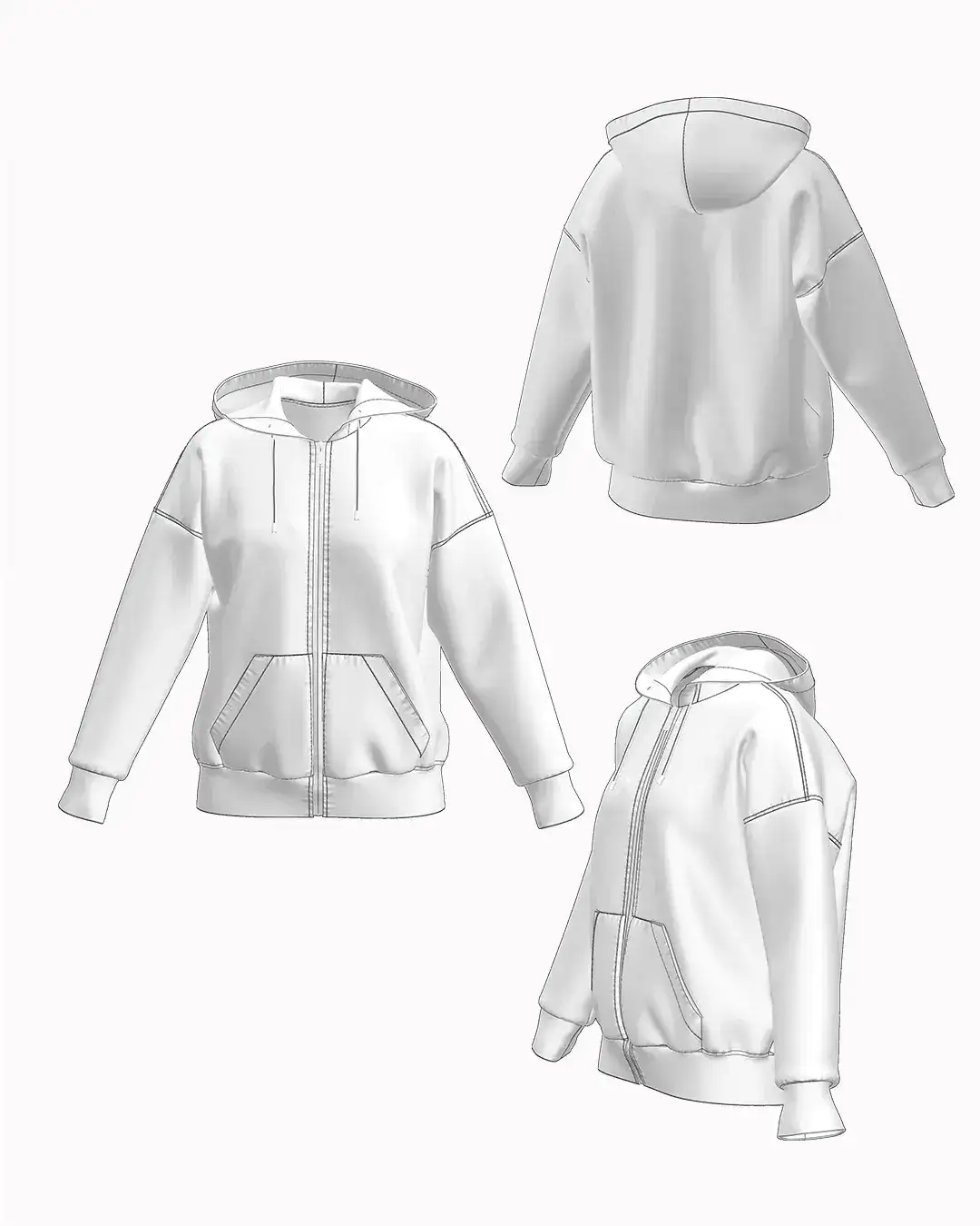 Female zip-up hoodie - Image 3