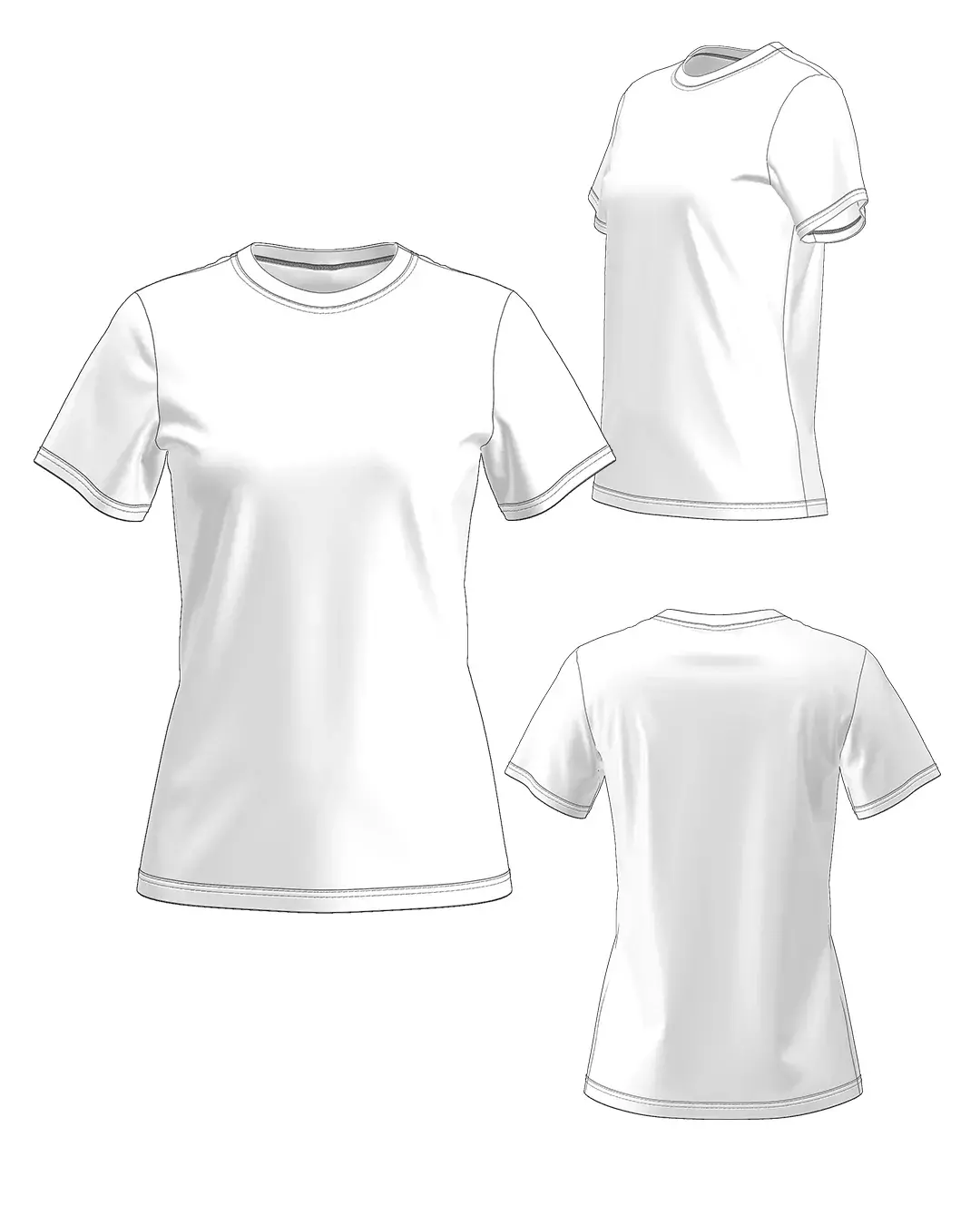 Women's straight-cut T-shirt - Image 3